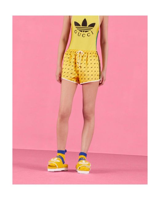 Gucci Yellow X Adidas Joint Series Shorts