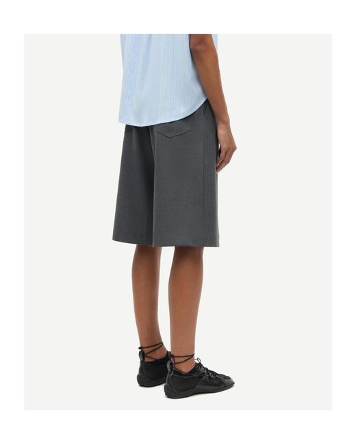 Samsøe & Samsøe Gray Saharper Pleat Shorts