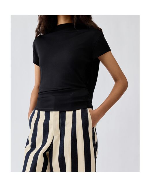 Jacquemus Black Draped Cut-Out Back T-Shirt