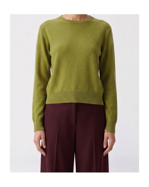 Extreme Cashmere Green Crew Neck Cashmere Knit Sweater