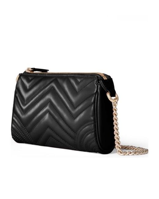 Gucci Black Gg Marmont Small Shoulder Bag