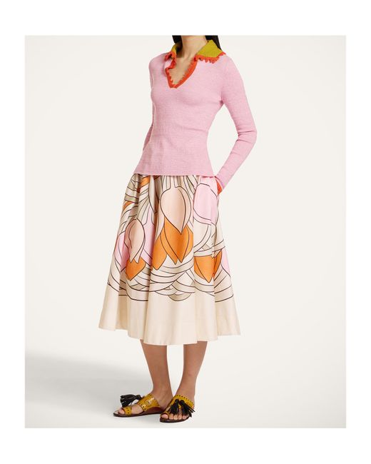 LaDoubleJ Pink Picket Polo Jumper