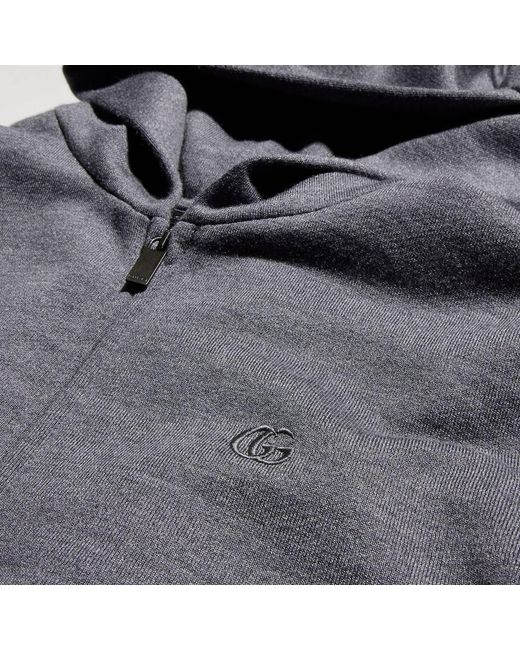 Gucci Gray Cotton Silk Jersey Sweatshirt With Zip