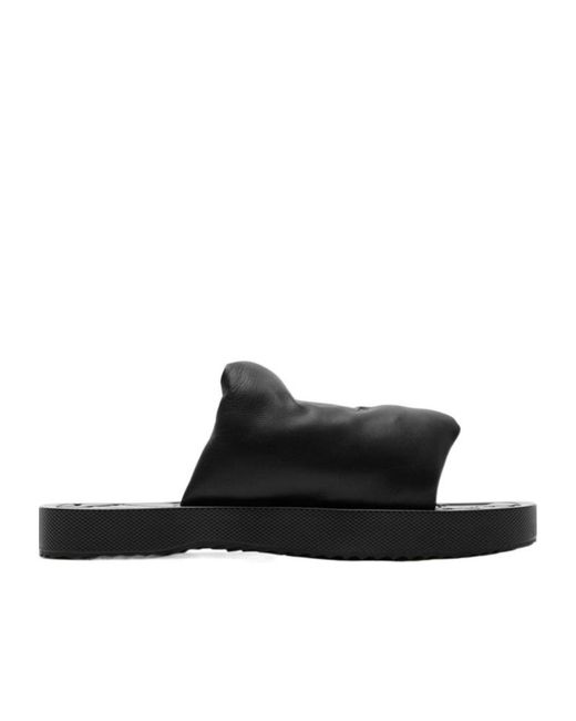 Burberry Black Ekd Embossed Slab Slip-On Slides