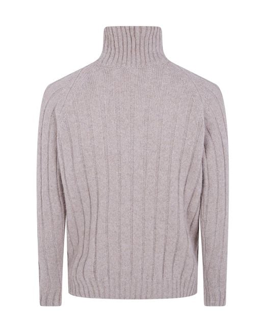 Nuur Gray Long Sleeves Turtle Neck Sweater for men