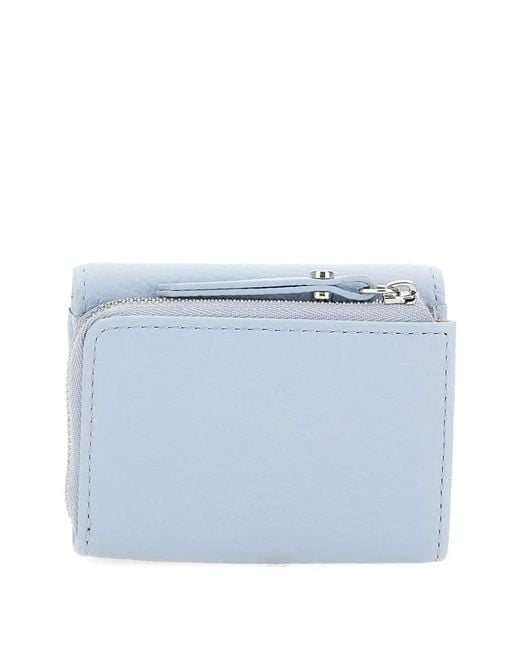 Gianni Chiarini Blue Grain Compact Wallet