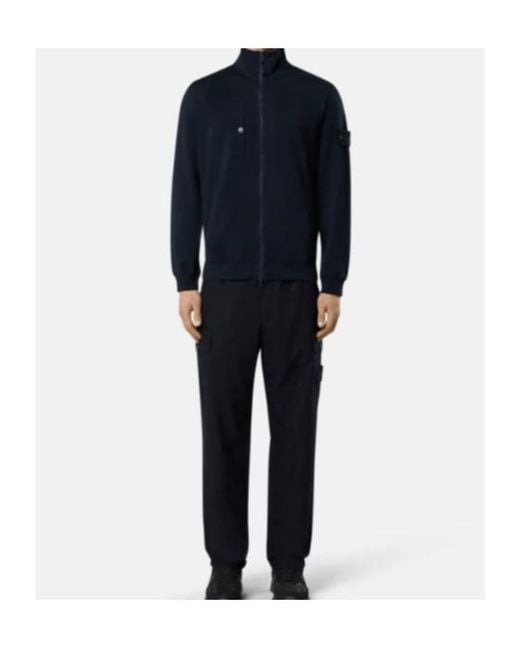 Stone Island Blue Compass-Logo Sweatshirt for men