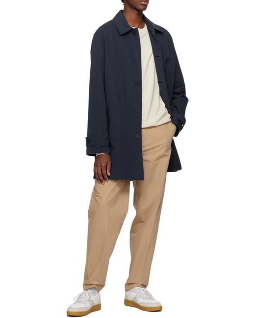 A.P.C. White Plain Lace-Up Sneakers for men
