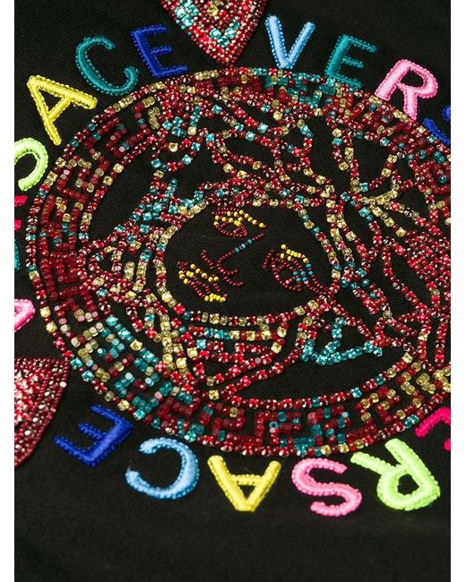 Versace Black Logo Round Neck Sweater