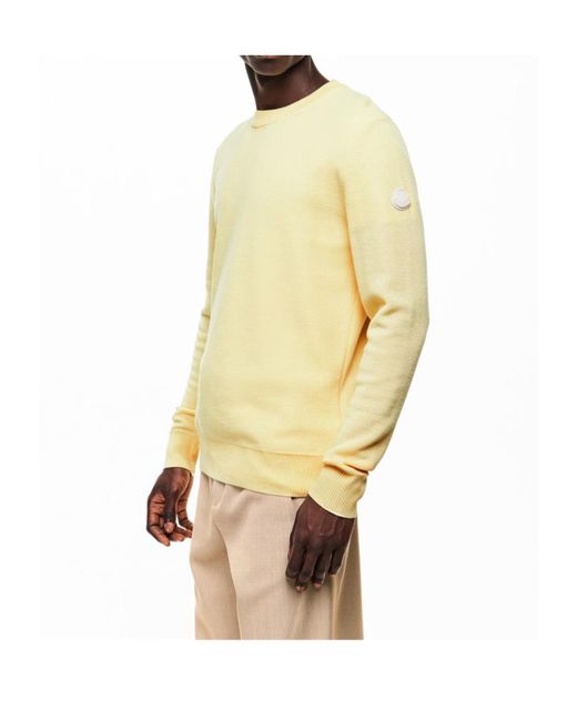 Moncler Yellow Edit Crew Neck Jumper for men