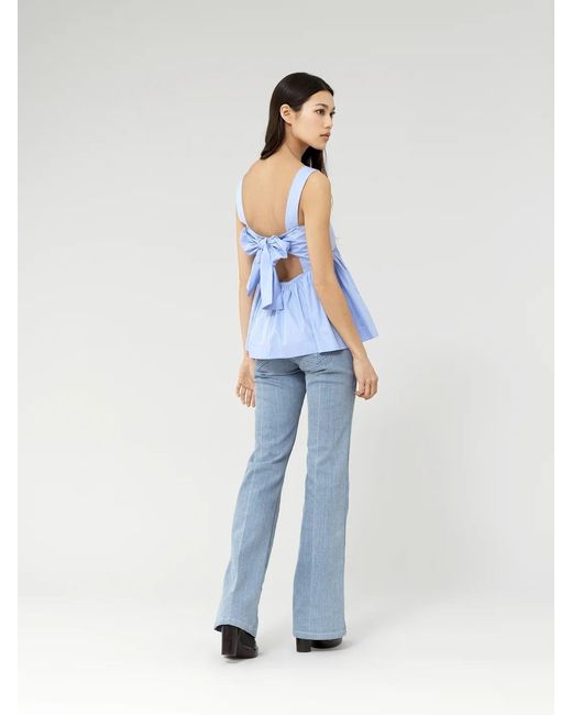 Chloé Blue Pleated Detail Vest