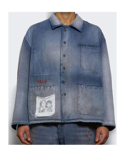 Paly Hollywood Blue Long-Sleeved Shirt for men