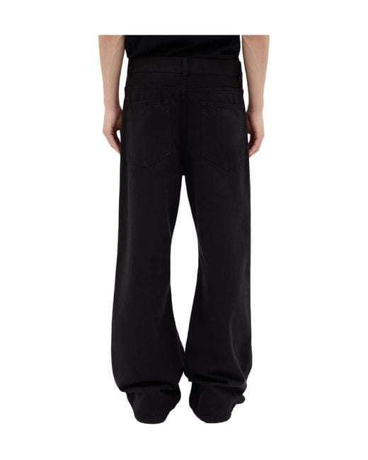 Ann Demeulemeester Black Modest 5 Pockets Relaxed Flared Trousers for men