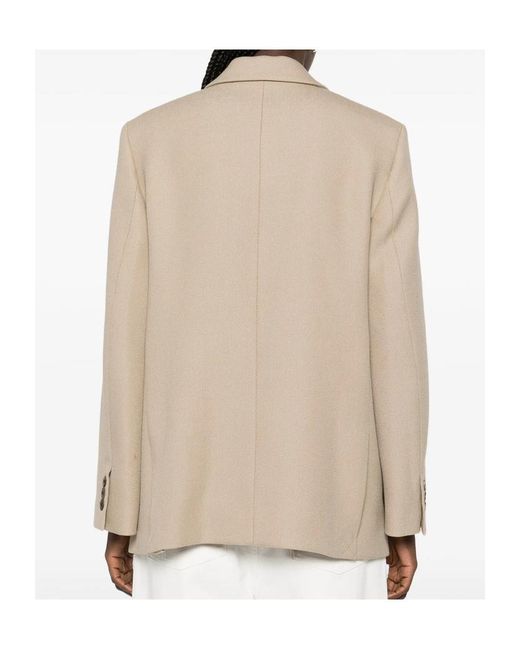 By Malene Birger Natural Long-Sleeved Suit Jacket