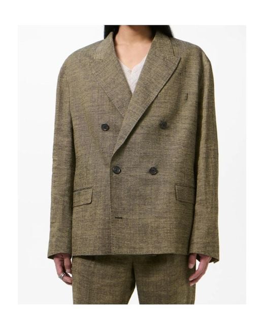 Our Legacy Green Halt Double-Breasted Blazer for men