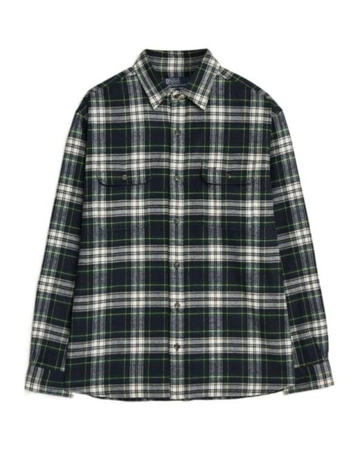 Polo Ralph Lauren Green Long-Sleeved Shirt for men