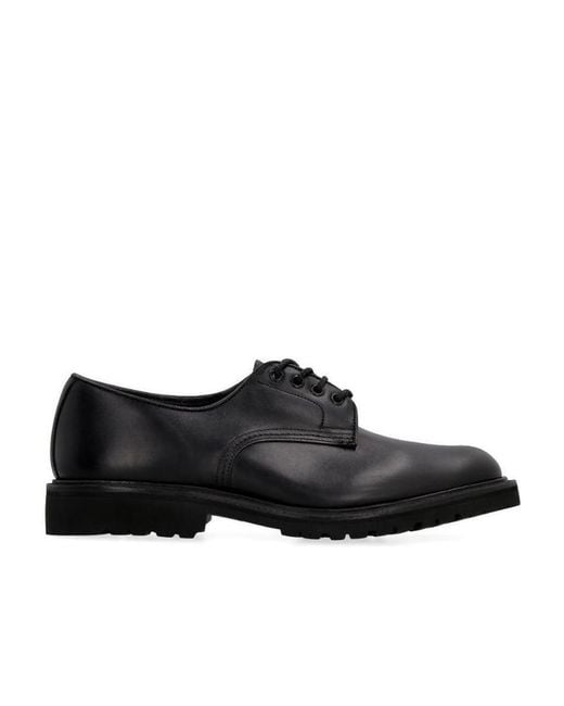 Tricker's Black Tricker's Lace-Up Derby Shoes for men
