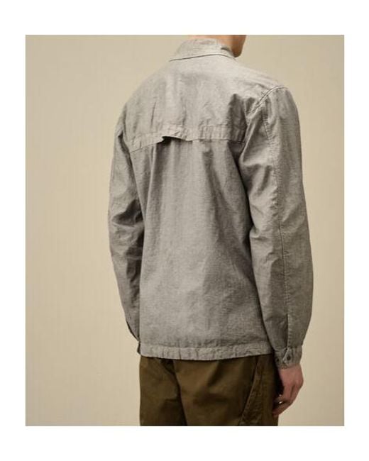 C P Company Green Embroidered-Logo Jacket for men