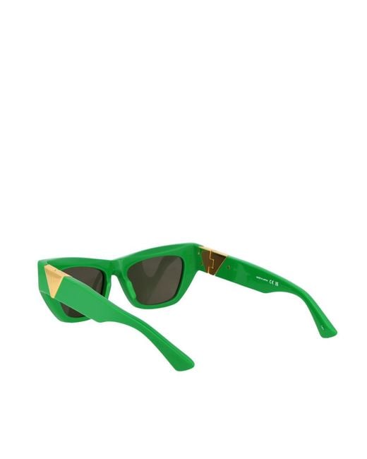 Bottega Veneta Green Eyewear Butterfly Frame Sunglasses