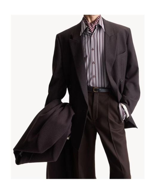 Saint Laurent Purple Long-Sleeved Shirt for men