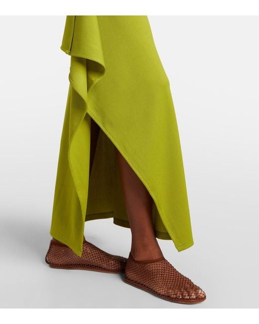 Christopher Esber Green Crystal Pendant Maxi Skirt