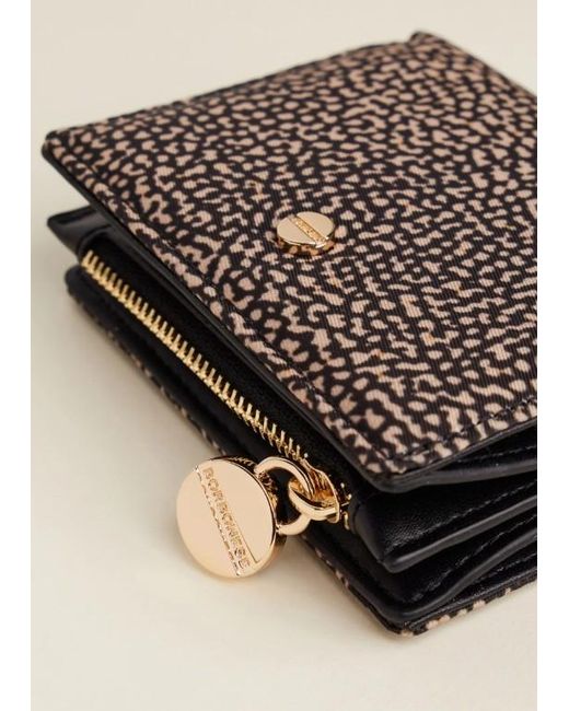 Borbonese White Zip-Around Patterned Wallet
