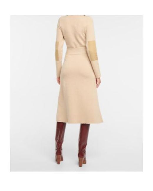 Victoria Beckham Natural Knitted Dress