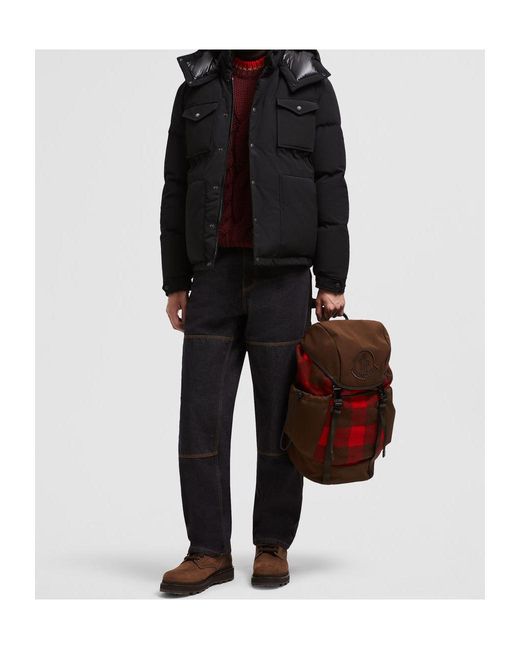 Moncler Black Fornas Hooded Short Padded Jacket for men