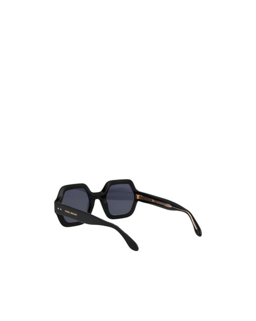 Isabel Marant Blue Hexagonal Frame Sunglasses