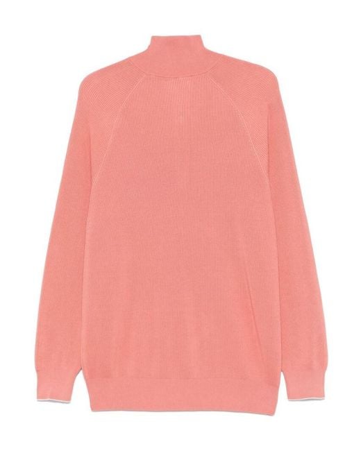 Brunello Cucinelli Pink Cotton Sweatshirt for men