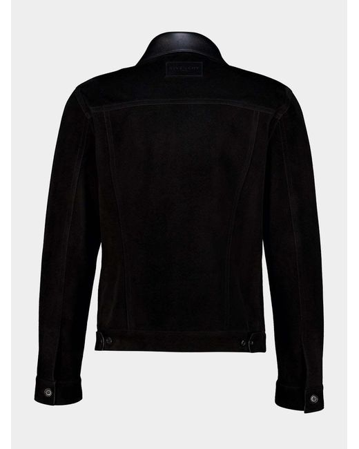 Givenchy Black Leather Buttoned Jacket for men
