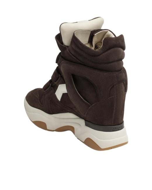 Isabel Marant Black Balskee Wedge Sneakers