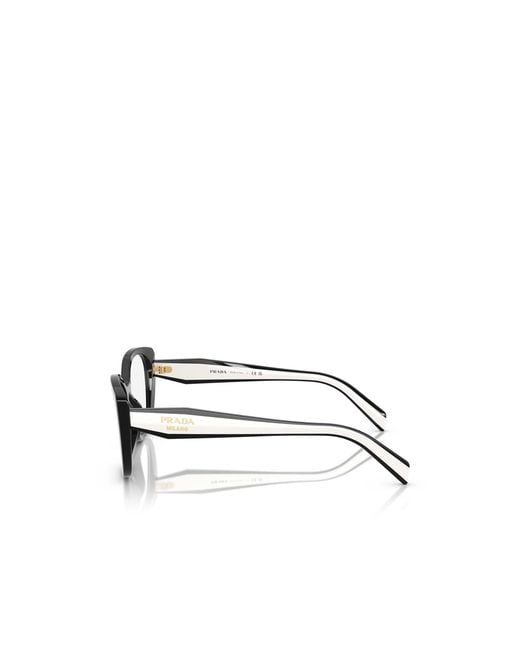 Prada White Eyewear Cat-Eye Glasses