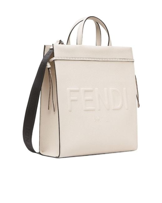 Fendi Natural Go To Medium Tote Bag for men