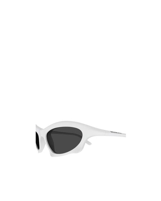Balenciaga White Eyewear Bat Frame Sunglasses for men