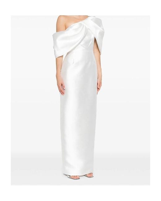 Solace London White London Bow Detail Dress