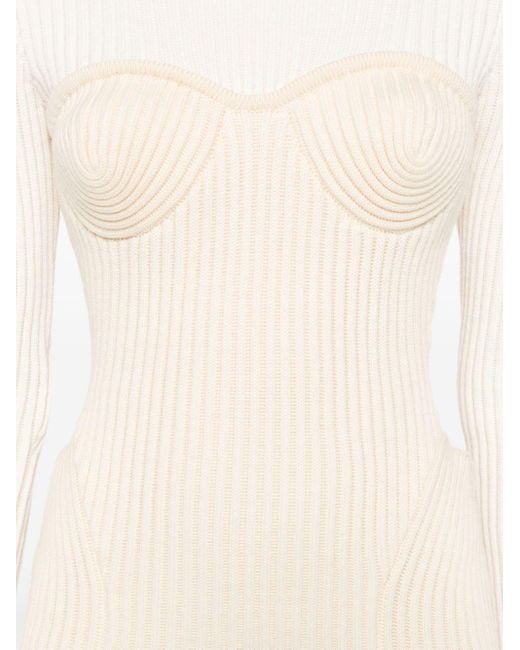 Jean Paul Gaultier White Long Sleeve Dress