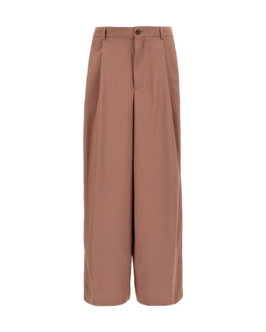 Dries Van Noten Brown Pepper Straight Leg Pants for men