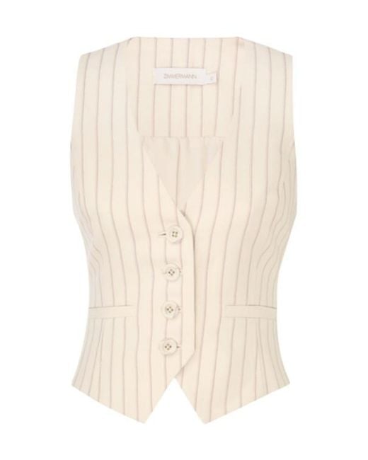 Zimmermann Natural Tranquillity Striped Vest