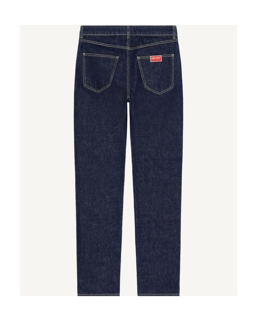 KENZO Blue Low-Rise Slim-Fit Jeans for men
