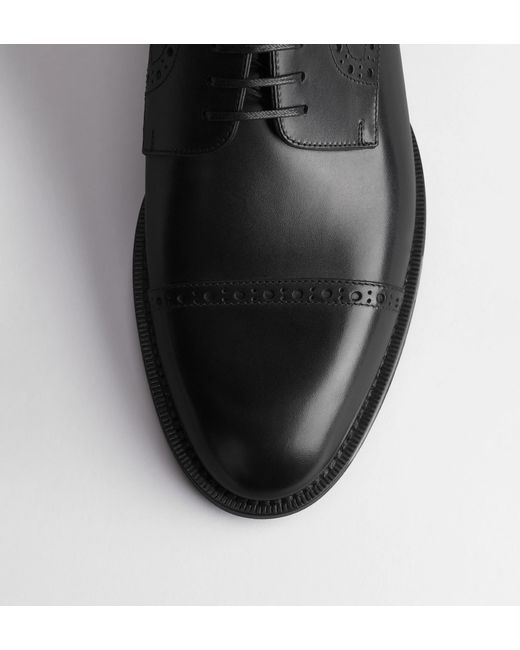 Dior Black Brogue Cap-Toe Oxford Shoes for men