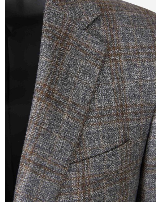 Canali Gray Tailored Wool Blazer for men