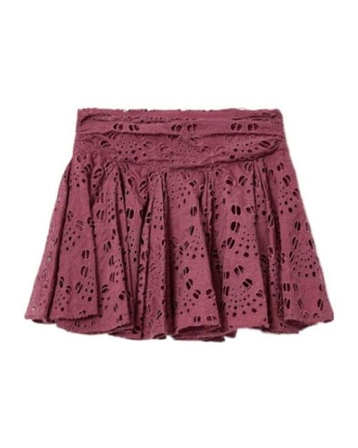 AllSaints Red Dotty Mini Skirt