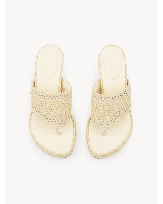 Chloé White 95Mm Isla Sandals