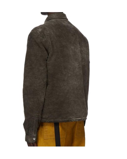Rick Owens Black Drawstring Hem Zipped Jacket for men