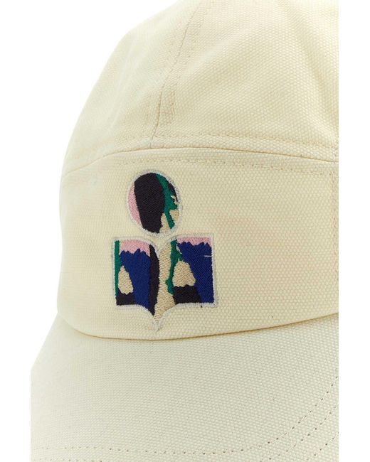 Isabel Marant White Logo-Embroidered Baseball Cap
