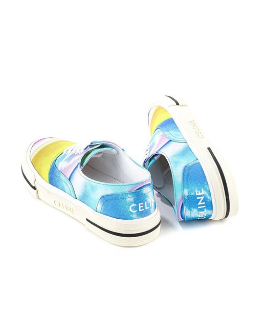 Céline Blue Low Lace-Up Sneakers for men