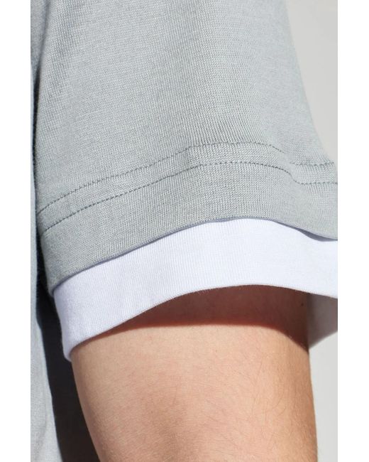 Eleventy Gray Crew-Neck T-Shirt for men
