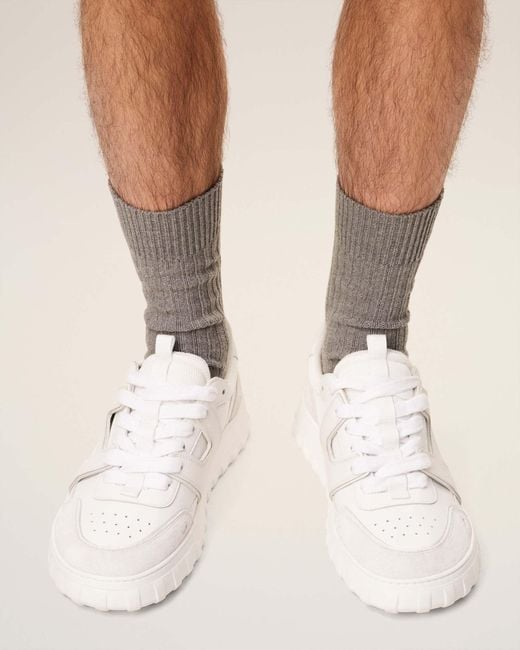 AMI White Low-Top Sneakers for men