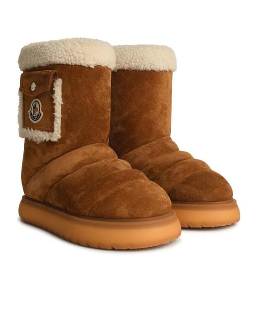 Moncler Brown Gaia Pocket Detailed Boots
